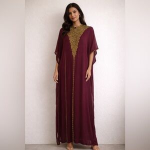 One size fits all kaftan length is around 60 inches